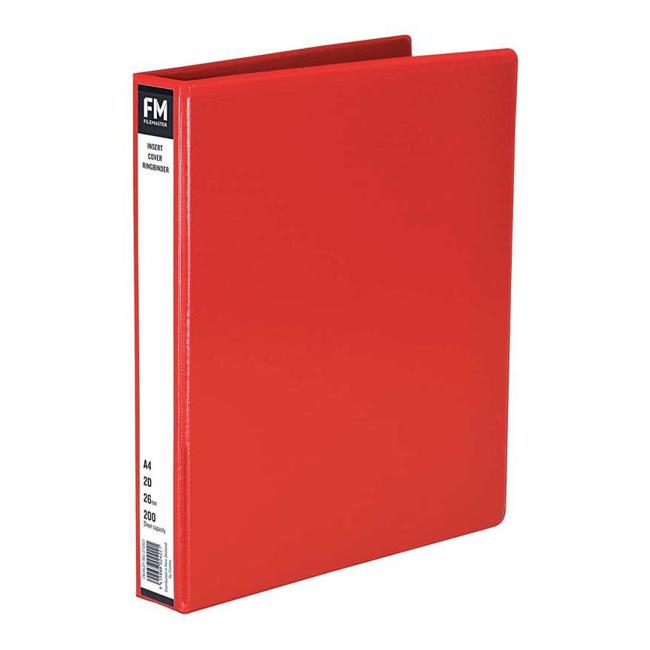 FM Binder Overlay A4 2/26 Red Insert Cover