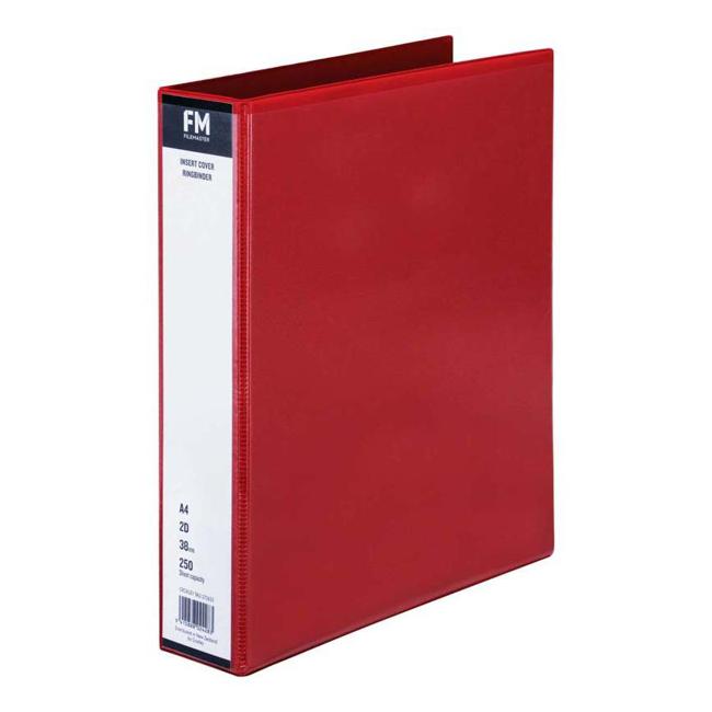 FM Binder Overlay A4 2/38 Red Insert Cover