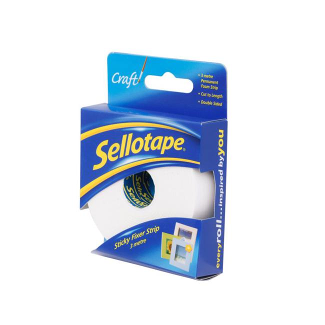 Sellotape 4195 Double Sided Foam Strip 25mmx3m-Marston Moor