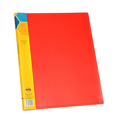 Marbig display book a4 10pg red-Marston Moor