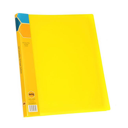 Marbig display book a4 20pg yellow-Marston Moor