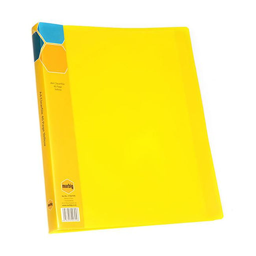 Marbig display book a4 40pg yellow-Marston Moor