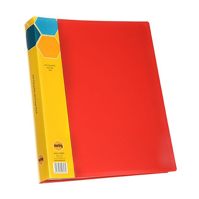 Marbig display book a4 60pg red-Marston Moor