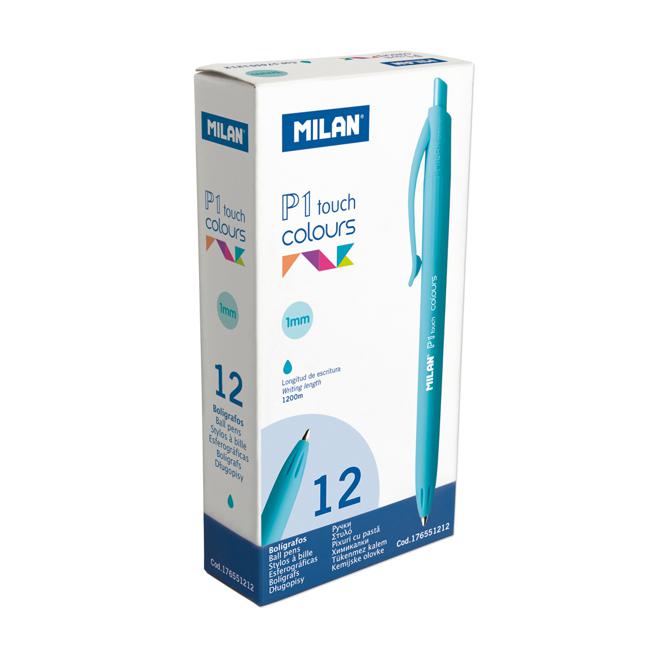 Milan P1 Touch Colours Ballpoint Pen Light Blue 1 piece-Marston Moor