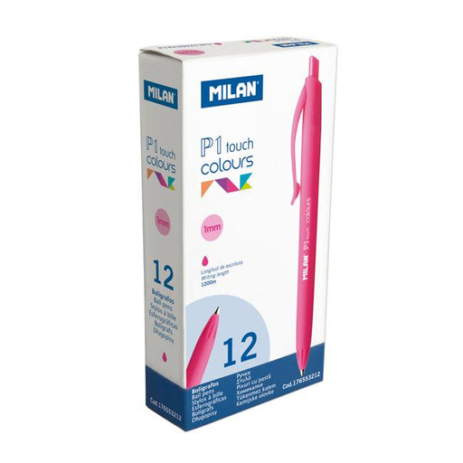 Milan P1 Touch Colours Ballpoint Pen Pink-Marston Moor