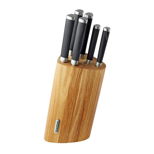 Scanpan Maitre D' 7Pce Knife Block Oak-Marston Moor