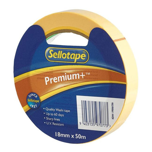 Sellotape Premium+ Washi Masking Tape 18mmx50m-Marston Moor