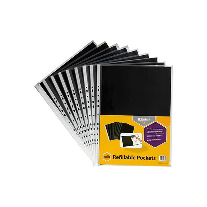 Marbig Display Book Refills A3 Pack Of 10 2003600