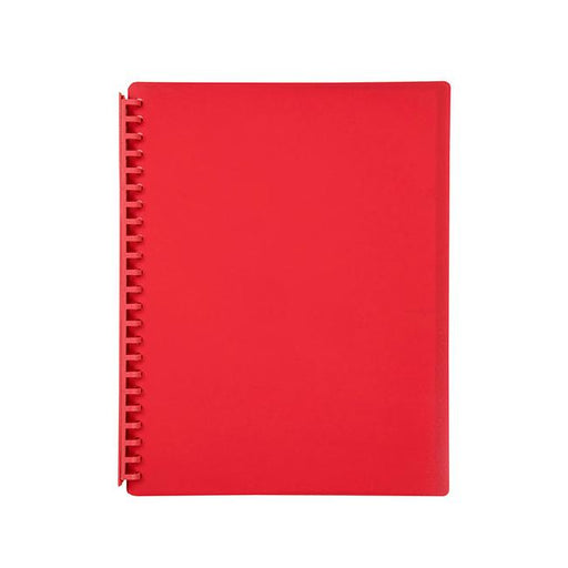 Marbig refillable display book 20 pocket red-Marston Moor