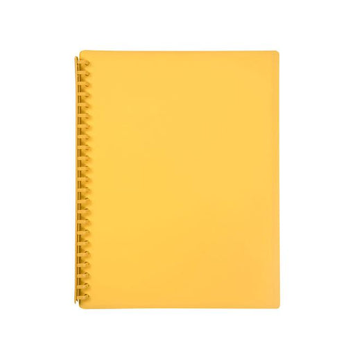 Marbig refillable display book 20 pocket yellow-Marston Moor