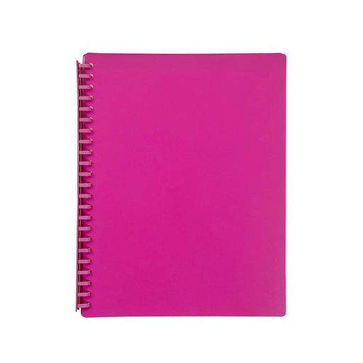 Marbig refillable display book 20 pocket pink-Marston Moor