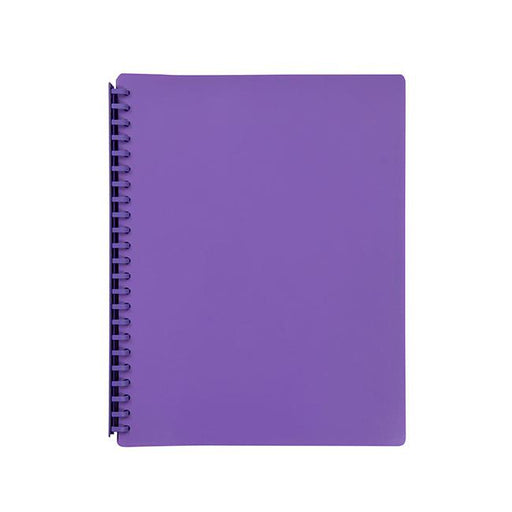 Marbig refillable display book 20 pocket purple-Marston Moor