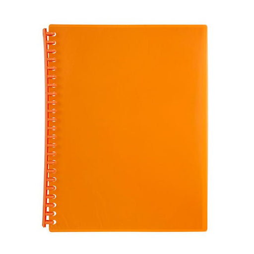 Marbig refillable display book 20 pocket orange-Marston Moor