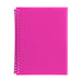 Marbig refillable display book 20 pocket pink-Marston Moor
