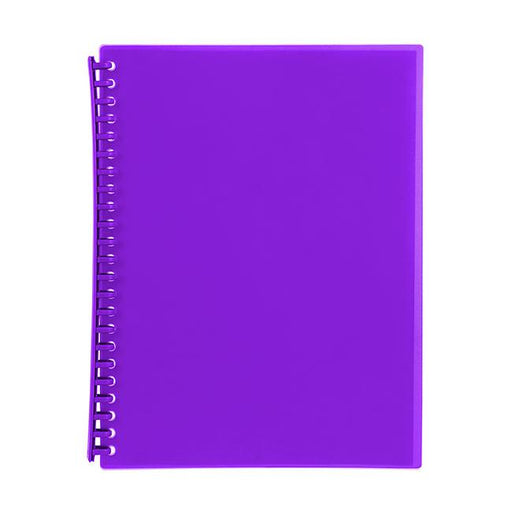 Marbig refillable display book 20 pocket purple-Marston Moor