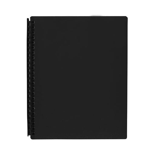 Marbig refillable display book 40 pocket black-Marston Moor