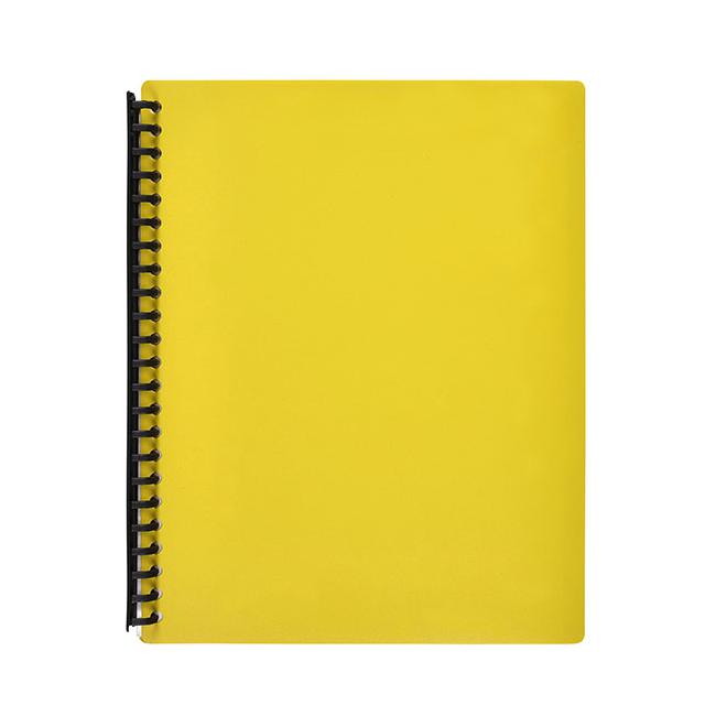 Marbig refillable display book 40 pocket yellow-Marston Moor