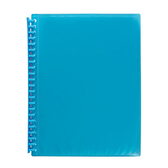 Marbig Clearview Refillable Display Book 20 Pocket Translucent Marine