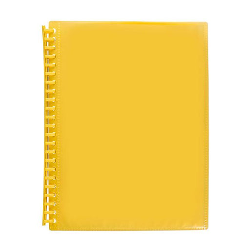 Marbig refillable display book 20 pocket insert cover yellow-Marston Moor