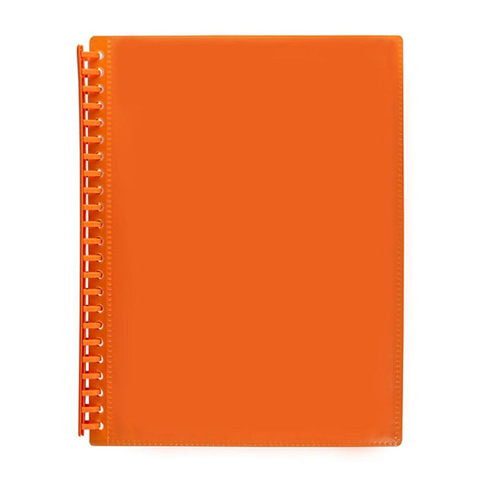 Marbig Clearview Refillable Display Book 20 Pocket Translucent Orange