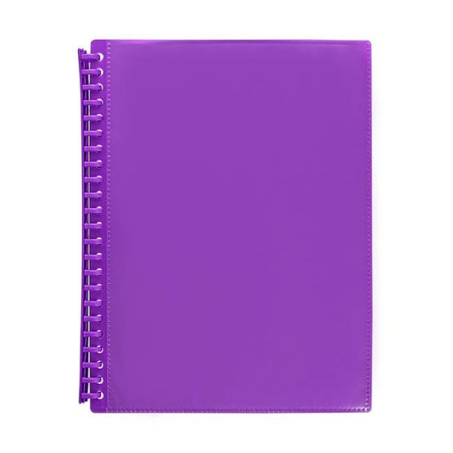 Marbig refillable display book 20 pocket insert cover purple-Marston Moor