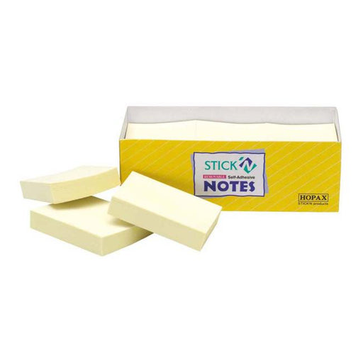 Stick'n Note Yellow 38x50mm 100 Sheet Pad Pack 12-Marston Moor
