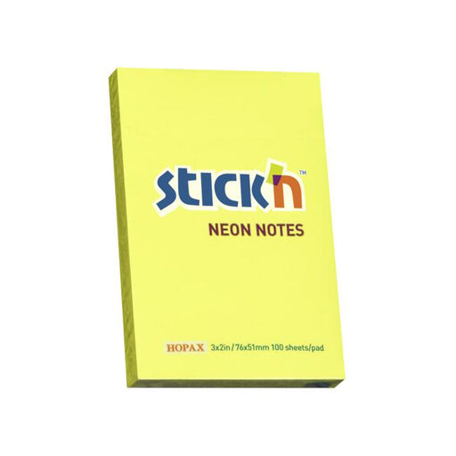 Stick’n Note 76x50mm 100 Sheet Neon Lemon-Marston Moor