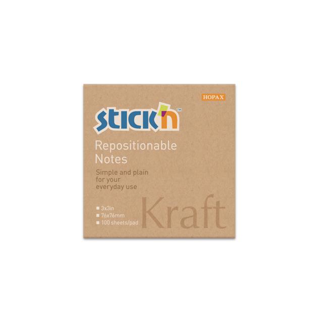 Stick’n Note 76x76mm 100 Sheet Kraft-Marston Moor
