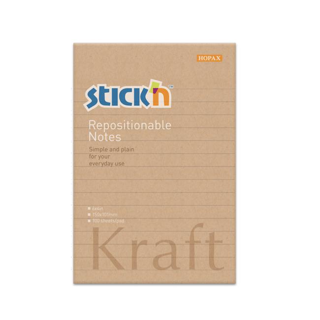 Stick’n Note 101x152mm 100 Sheet Kraft-Marston Moor