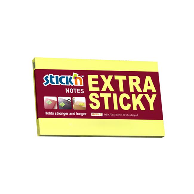 Stick’n Note Extra Sticky 76x127mm 90 Sheet Neon Lemon-Marston Moor