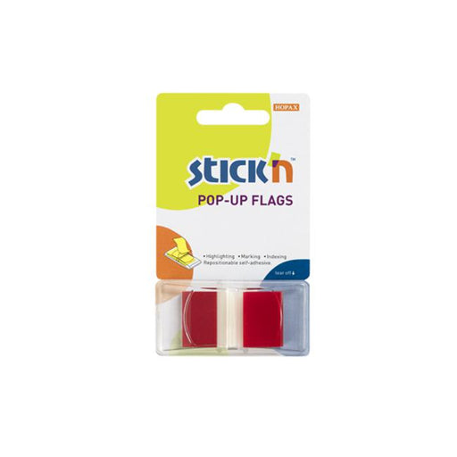 Stick’n Pop Up Flags 45x25mm 50 Sheets Red-Marston Moor