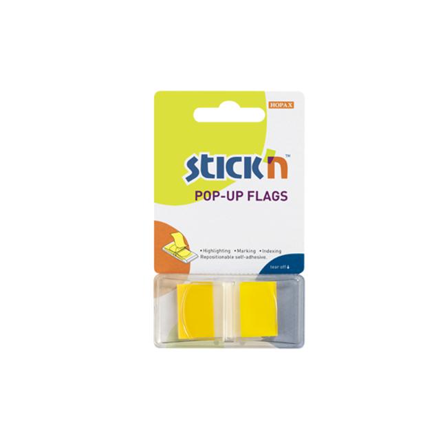 Stick’n Pop Up Flags 45x25mm 50 Sheets Yellow-Marston Moor