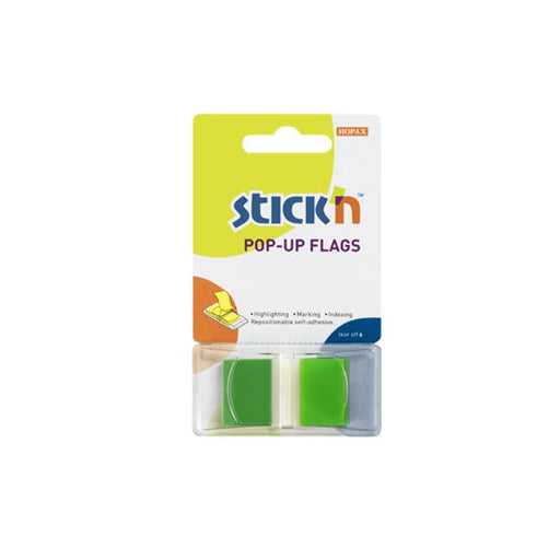 Stick’n Pop Up Flags 45x25mm 50 Sheets Green-Marston Moor