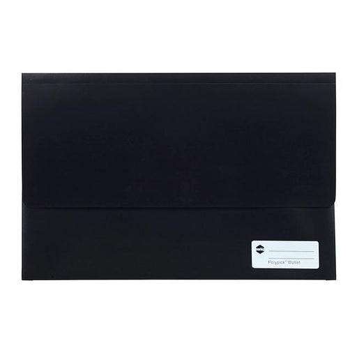 Marbig polypick foolscap document wallet black-Marston Moor