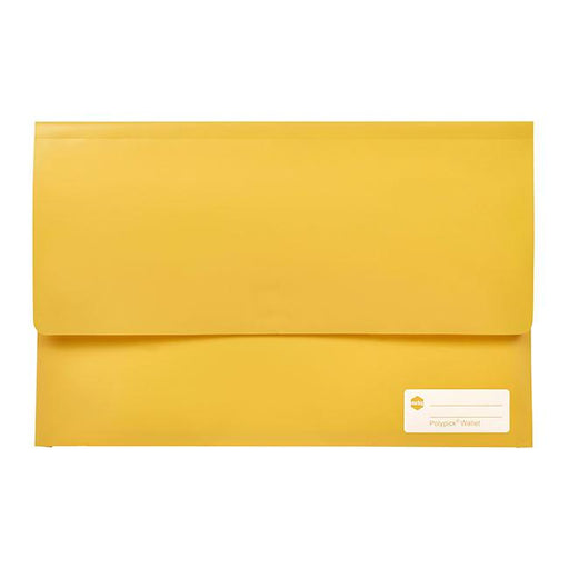 Marbig polypick foolscap document wallet yellow-Marston Moor