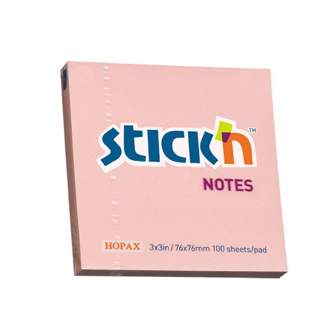 Stick’n Notes Pink 76x76mm 100 Sheet Pad-Marston Moor