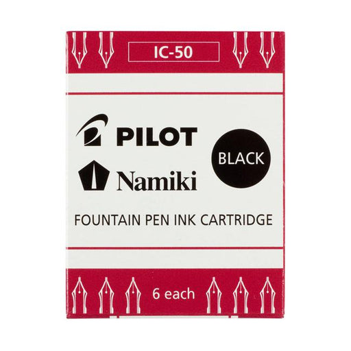 Pilot Fountain Pen Ink Cartridge Black 6Pk (IC-50-B)-Marston Moor
