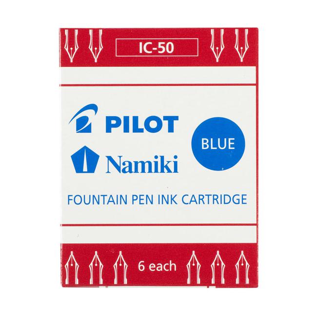 Pilot Fountain Pen Ink Cartridge Blue 6Pk (IC-50-L)-Marston Moor