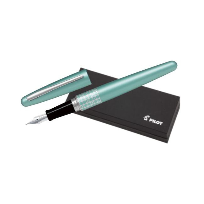 Pilot MR3 Fountain Pen Fine Metallic Aqua Blue (FP-MR3-F-DT)-Marston Moor