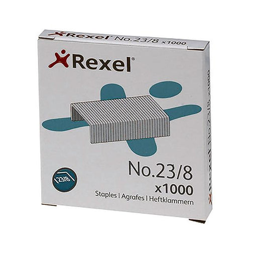 Rexel staples 23/8mm bx1000-Marston Moor