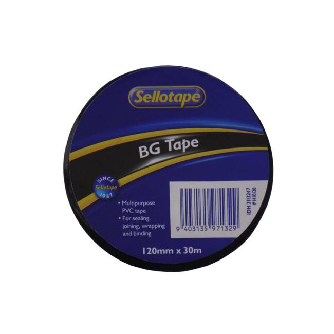 Sellotape 1410 BG Tape Black 120mmx30m-Marston Moor