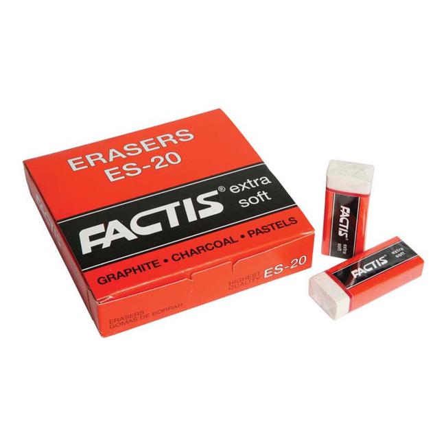 Factis Erasers Es20 Soft White Plastic