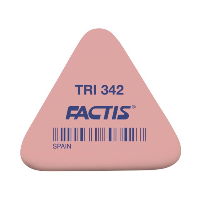 Factis Eraser TRI 342 Triangular Synthetic Rubber Assorted Colours