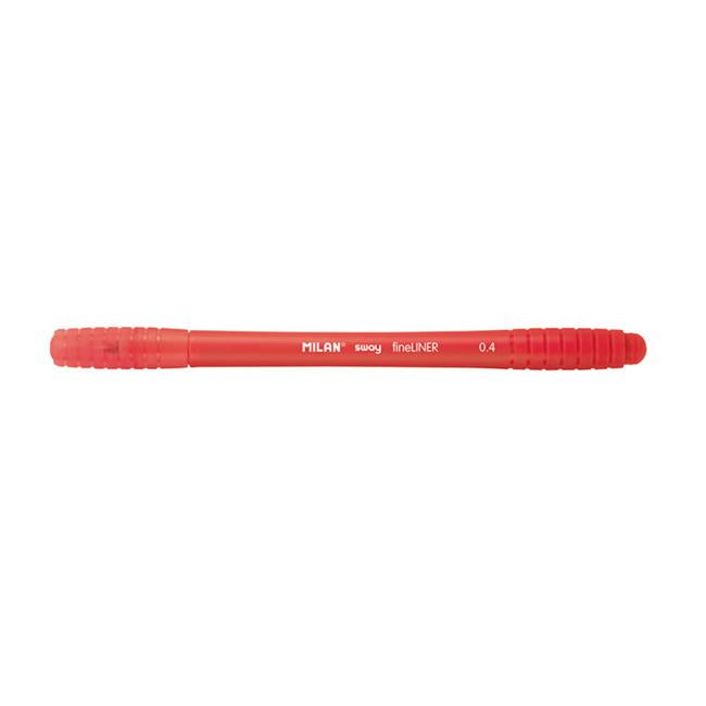 Milan Sway Fine Liner Fibre Tip Marker 0.4mm Tip Red 1 Piece-Marston Moor