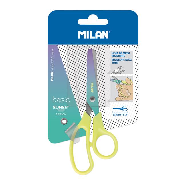 Milan Sunset Scissors 134mm 5.2 inch Yellow Handle-Marston Moor