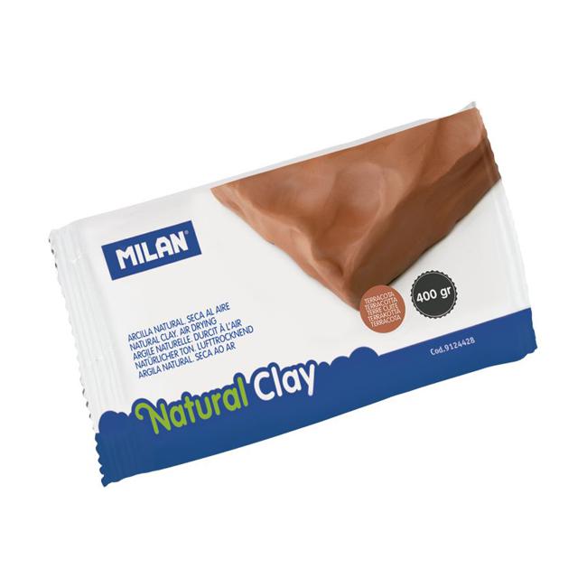 Milan Air Dry Natural Modelling Clay Terracotta 400gm-Marston Moor