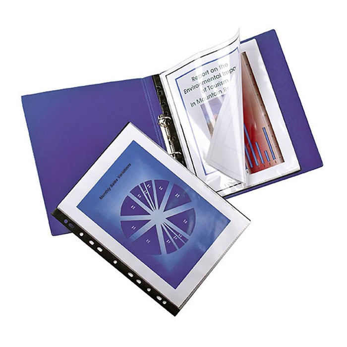 Marbig Binder Display Book 20 Pocket Clear/Black 22005