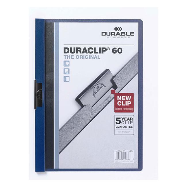 Durable duraclip document file a4 60 sheet dark blue