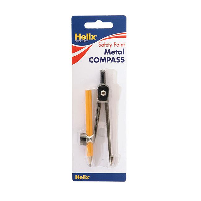 Helix metal compass with pencil