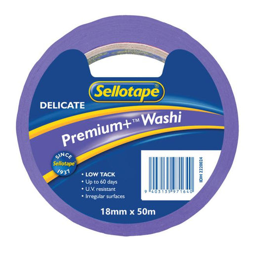 Sellotape Washi Premium+ Delicate 18mm x 50m-Marston Moor
